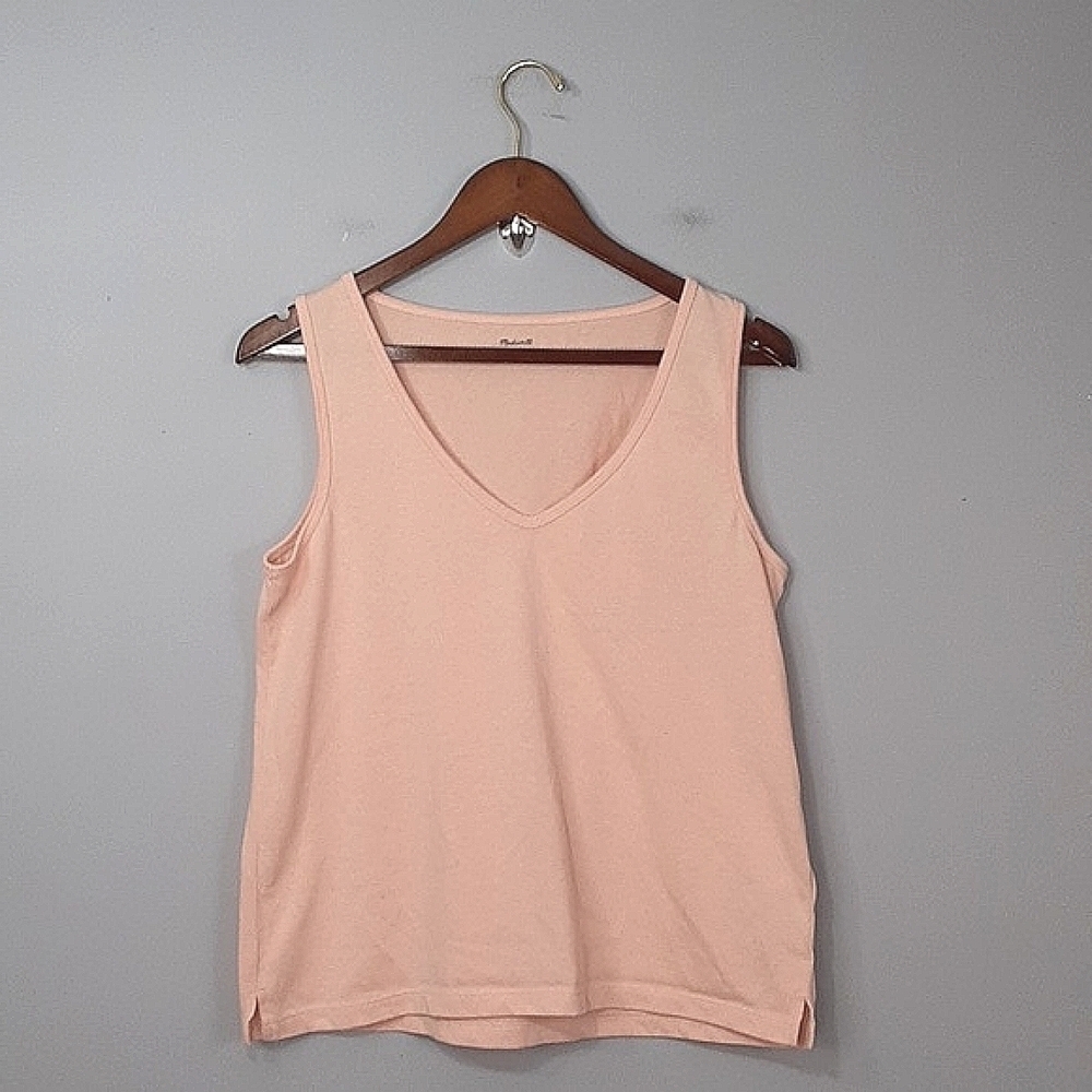 Madewell Whisper Cotton V-Neck Tank - Picture 2 of 9